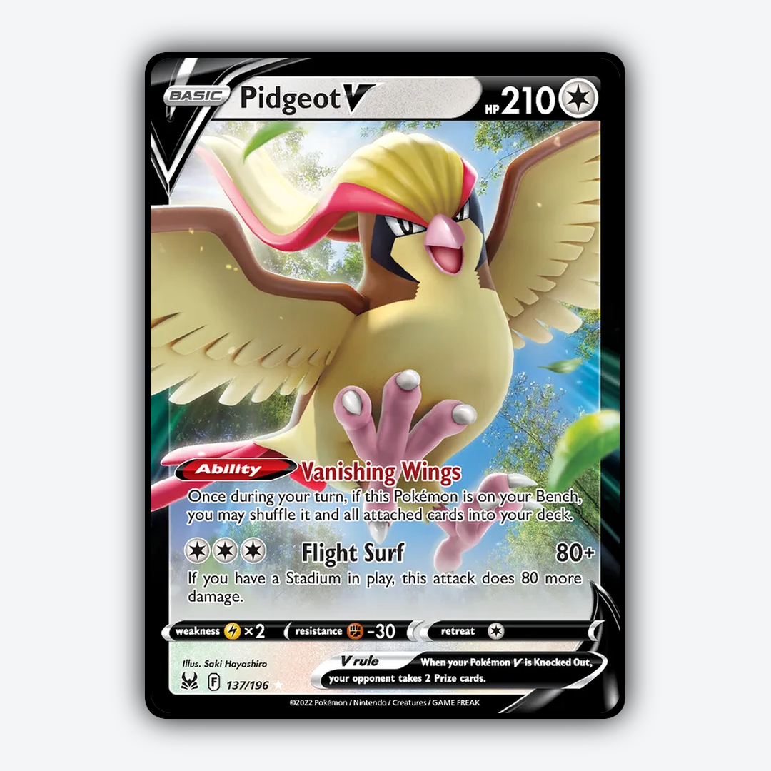 Pidgeot V 137/196 - Lost Origin Set - Card Rug