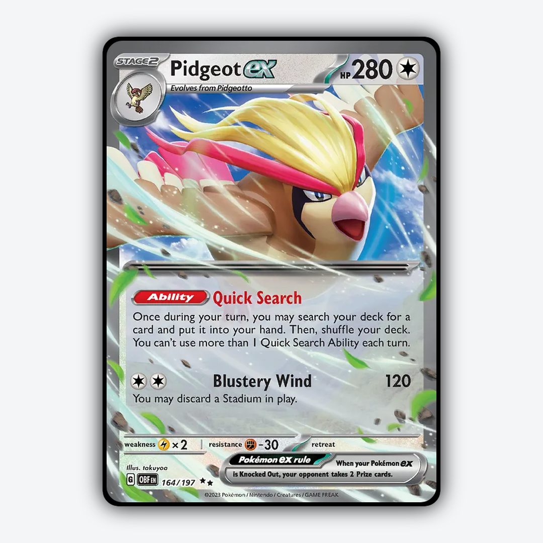 Pidgeot ex #164 - Obsidian Flames Set - Card Rug