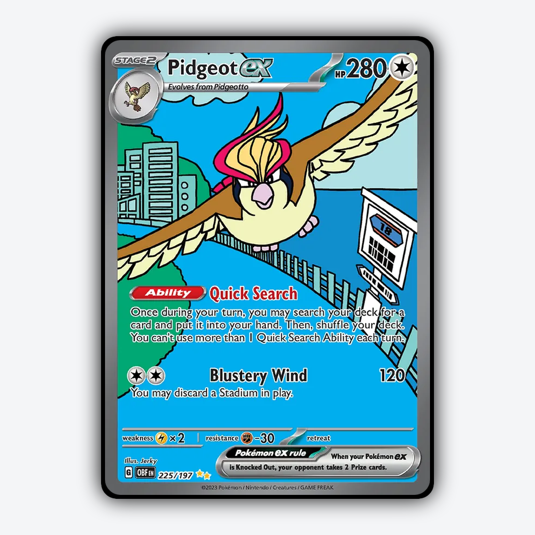 Pidgeot ex #225 - Obsidian Flames Set - Card Rug
