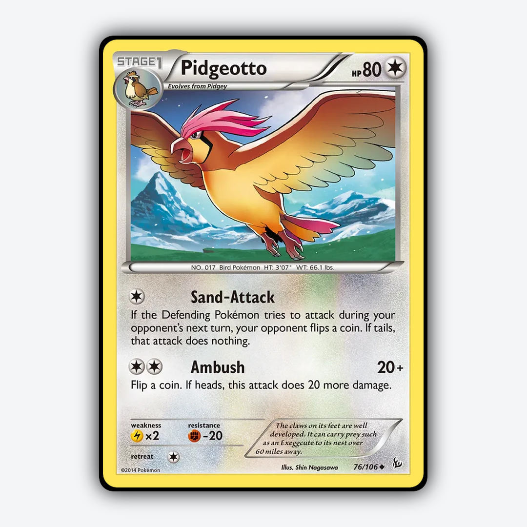 Pidgeotto 076/106 - Flashfire Set - Card Rug