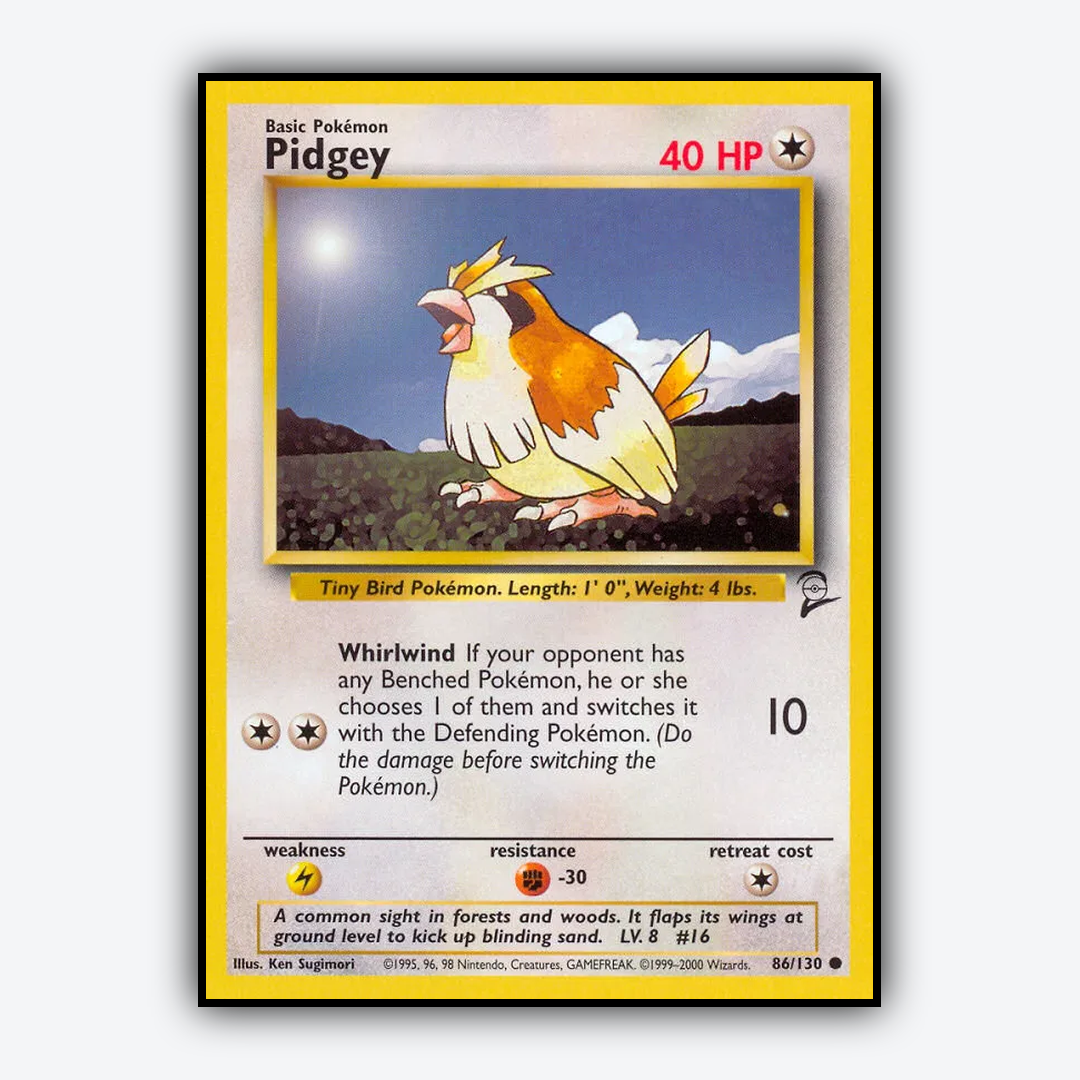 Pidgey 086/130 - Base Set 2 Set - Card Rug