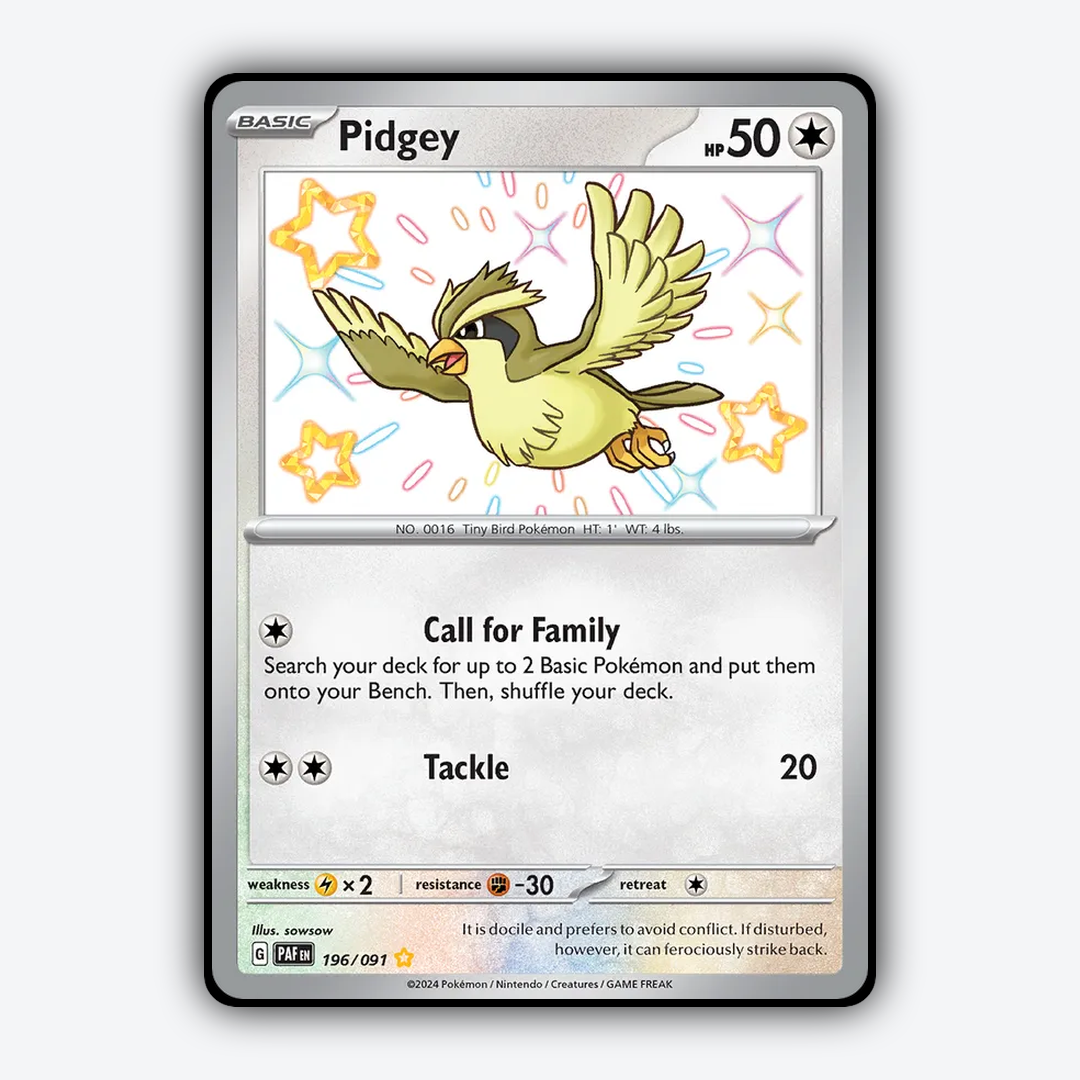 Pidgey #196 - Paldean Fates Set - Card Rug