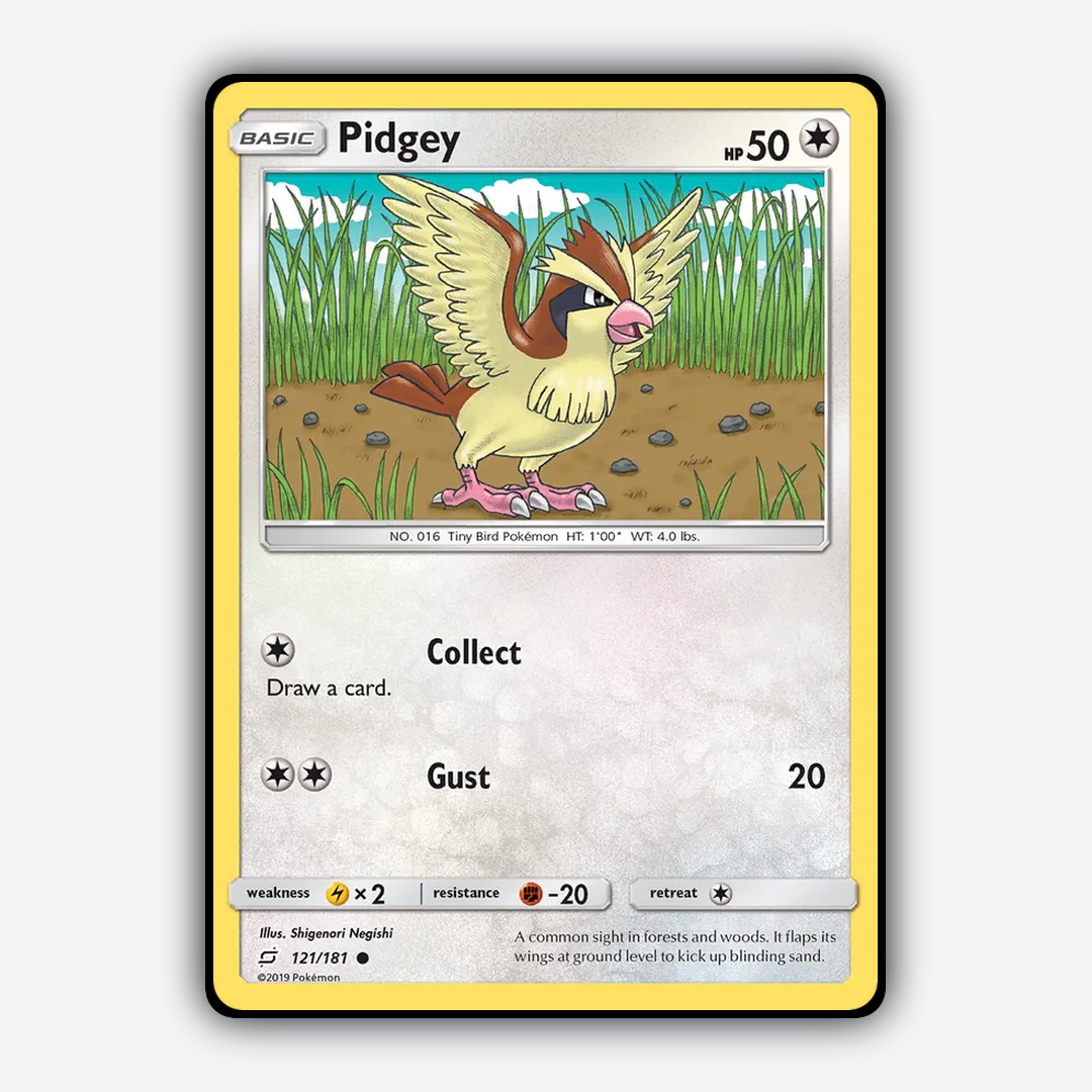 Pidgey 121/181 - Team Up Set - Card Rug