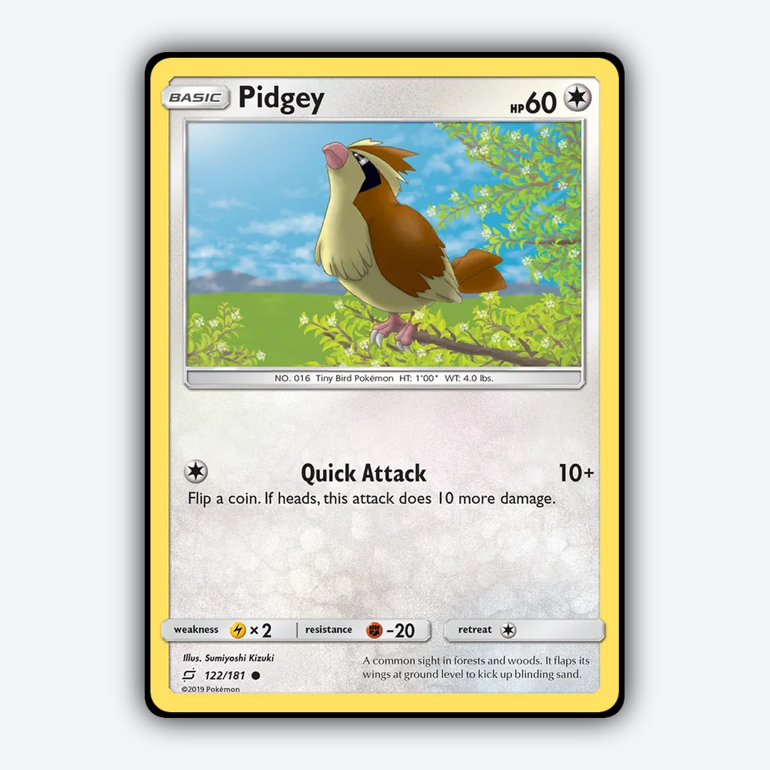 Pidgey 122/181 - Team Up Set - Card Rug