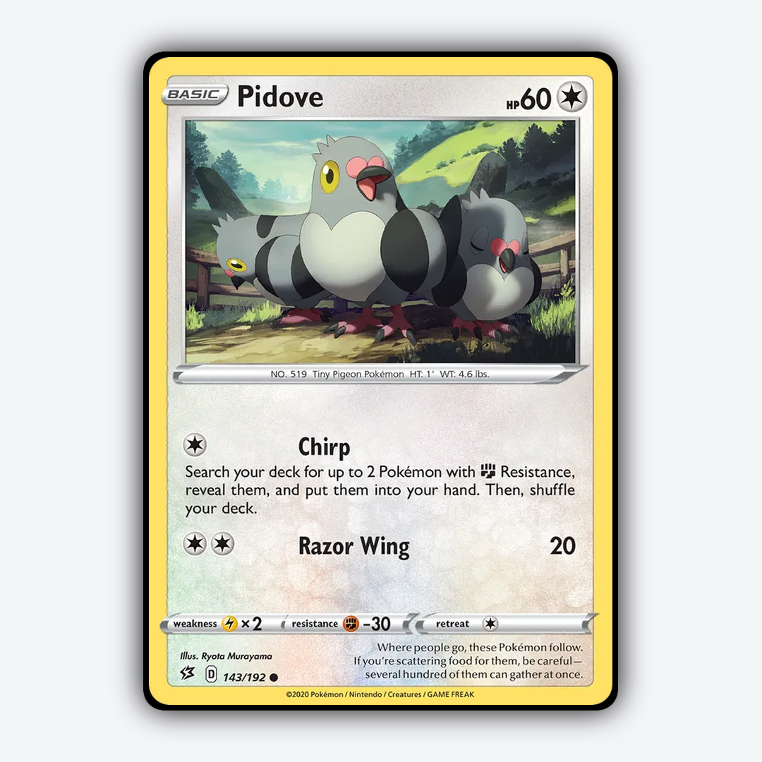 Pidove 143/192 - Rebel Clash Set - Card Rug