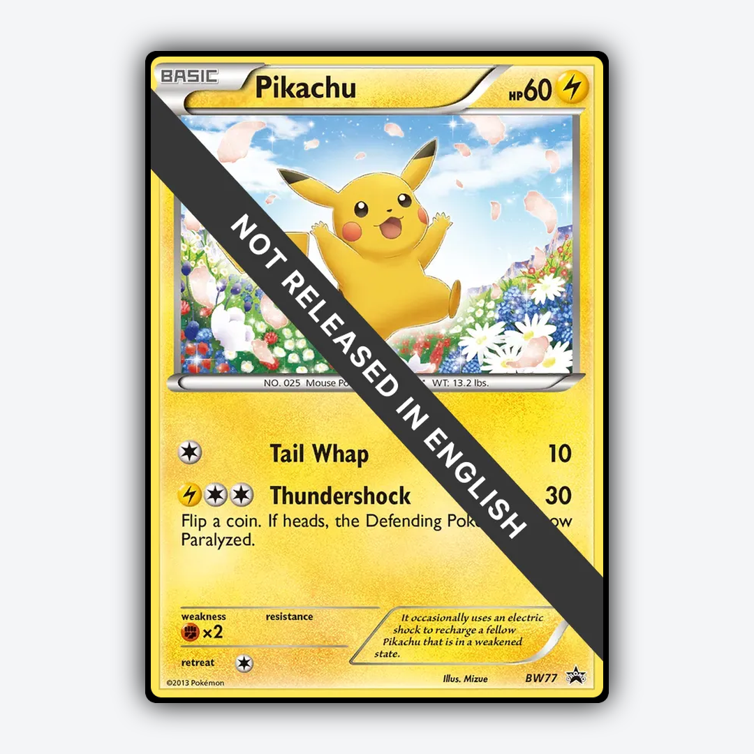 Pikachu #77 - BW Black Star Promos Set - Card Rug