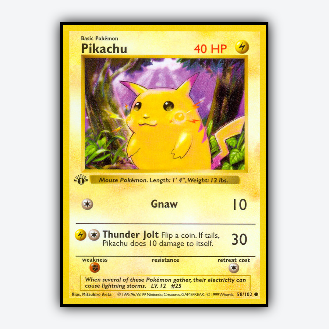 Pikachu #58 - Base Set - Card Rug