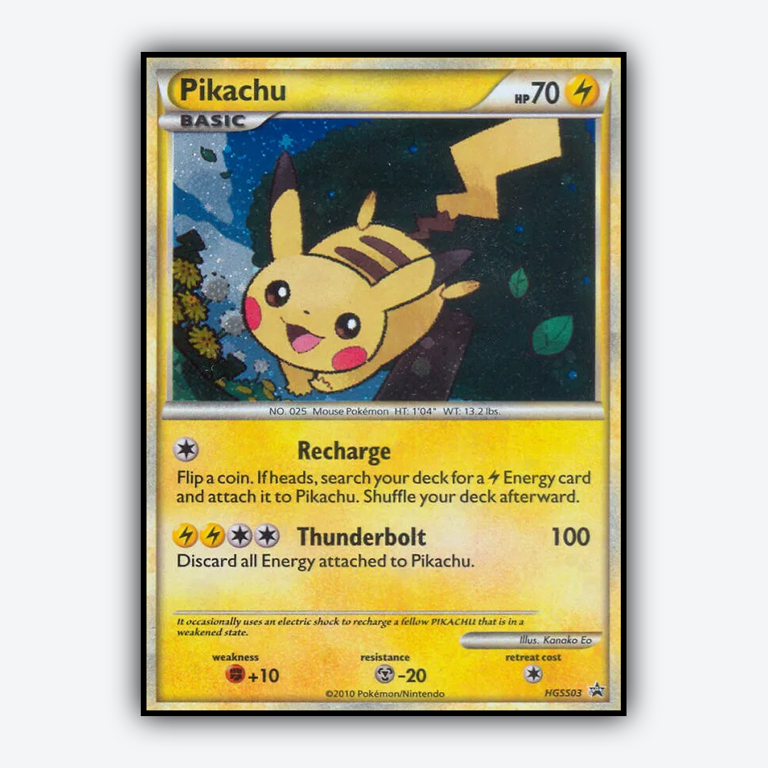Pikachu #3 - HGSS Black Star Promos Set - Card Rug