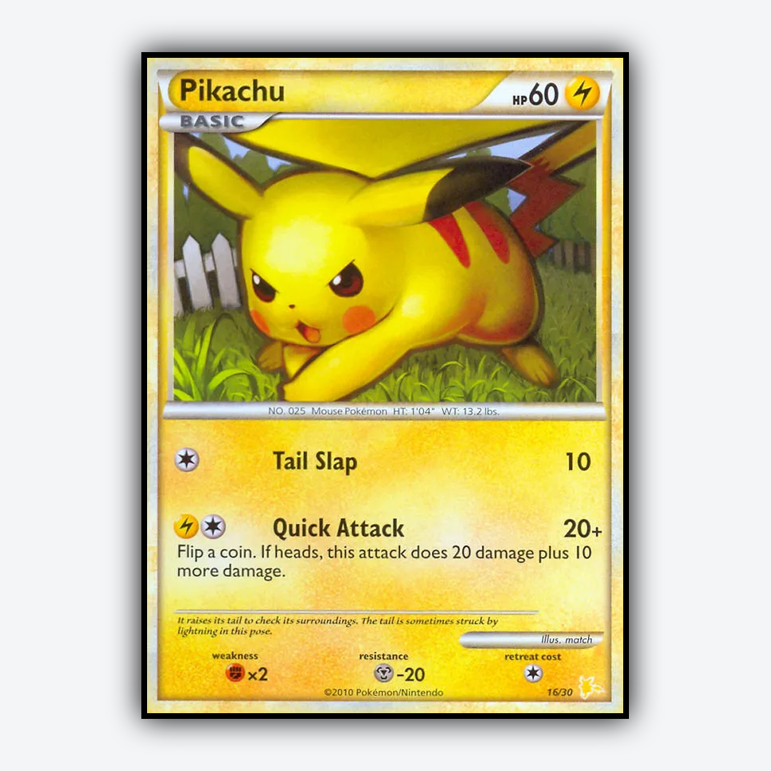 Pikachu 016/30 - HGSS Trainer Kit Raichu Set - Card Rug