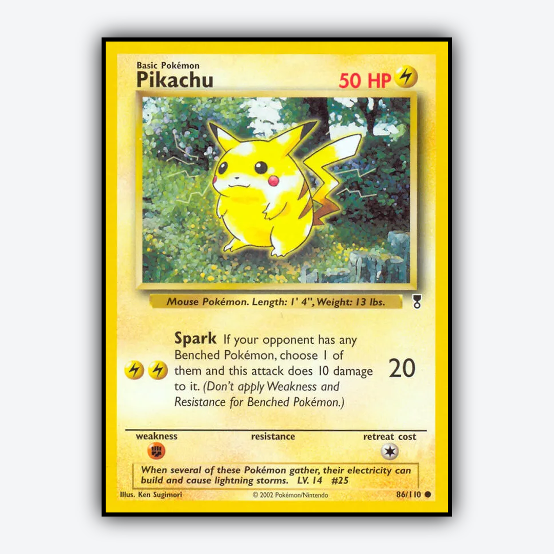 Pikachu 086/110 - Legendary Collection Set - Card Rug