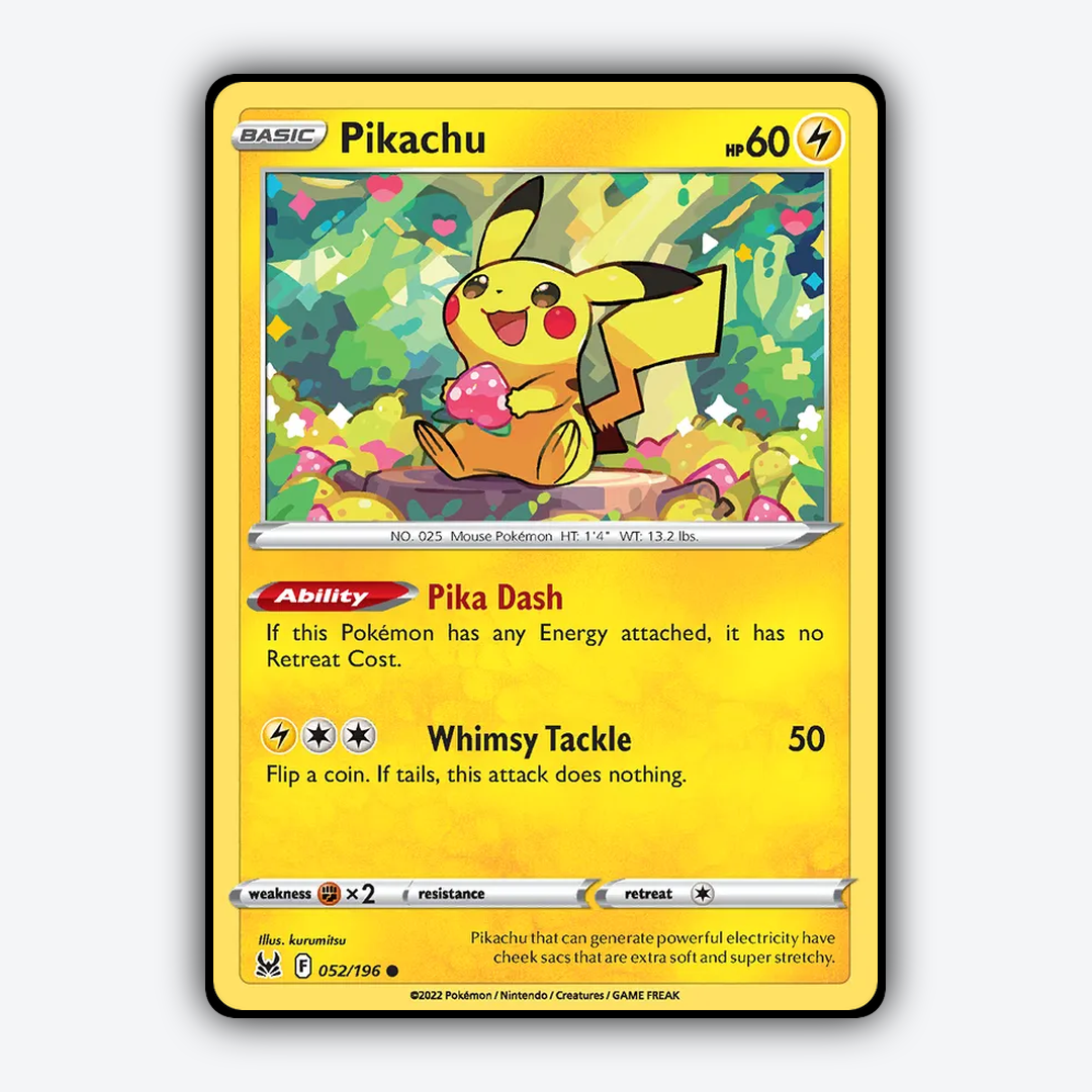 Pikachu 052/196 - Lost Origin Set - Card Rug
