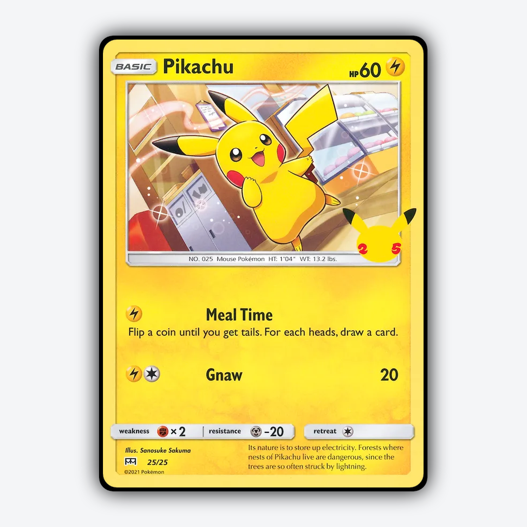 Pikachu 025/25 - McDonald's Collection 2021 Set - Card Rug