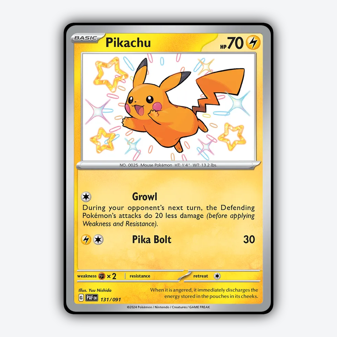 Pikachu #131 - Paldean Fates Set - Card Rug