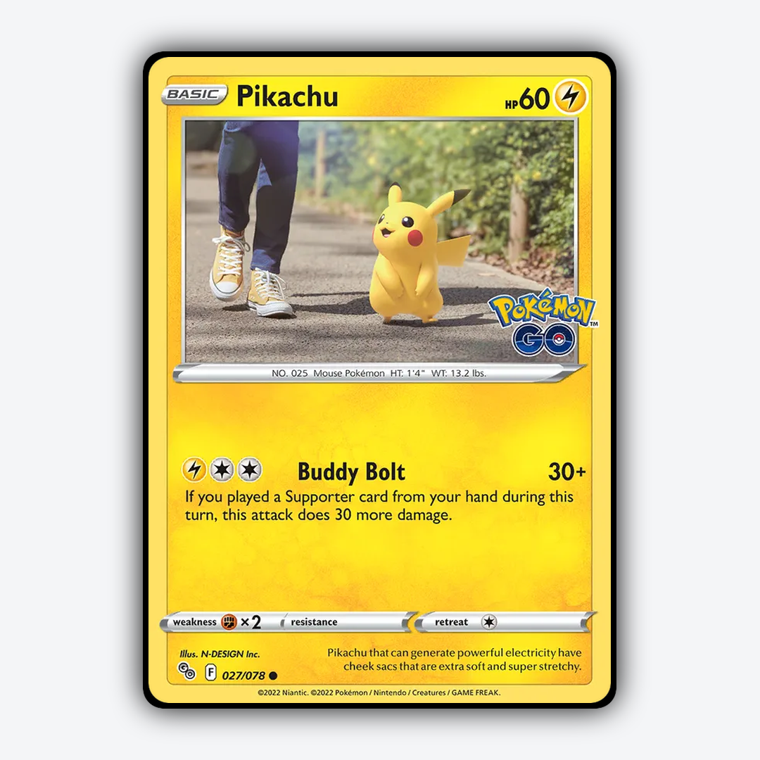 Pikachu 027/78 - Pokémon GO Set - Card Rug