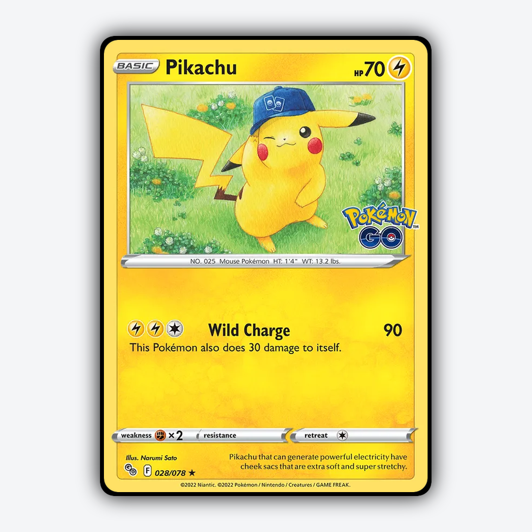 Pikachu 028/78 - Pokémon GO Set - Card Rug