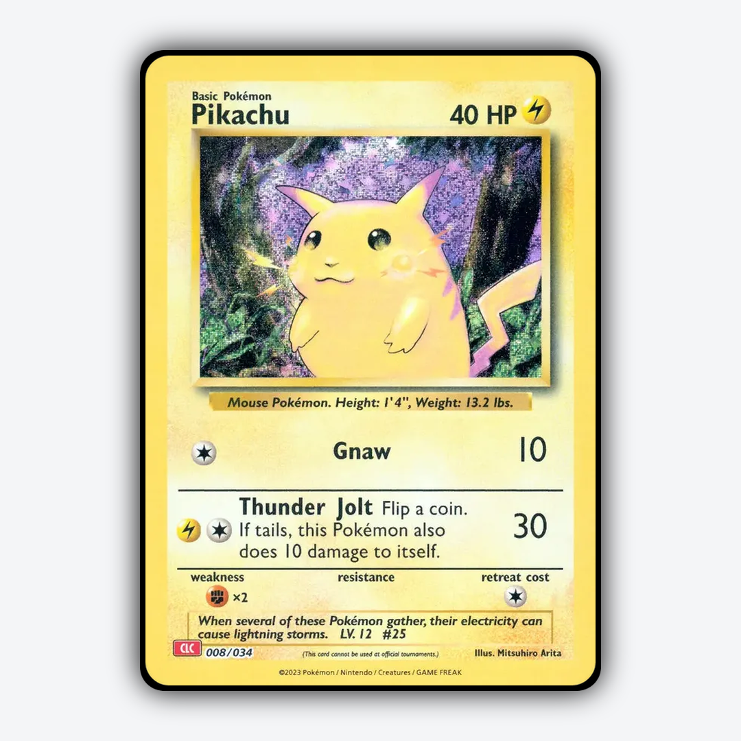Pikachu 008/034 - Pokémon TCG Classic - Charizard Set - Card Rug
