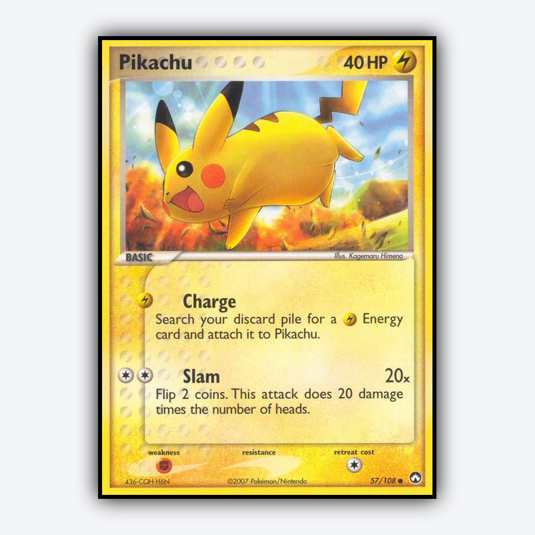 Pikachu 057/108 - Power Keepers Set - Card Rug