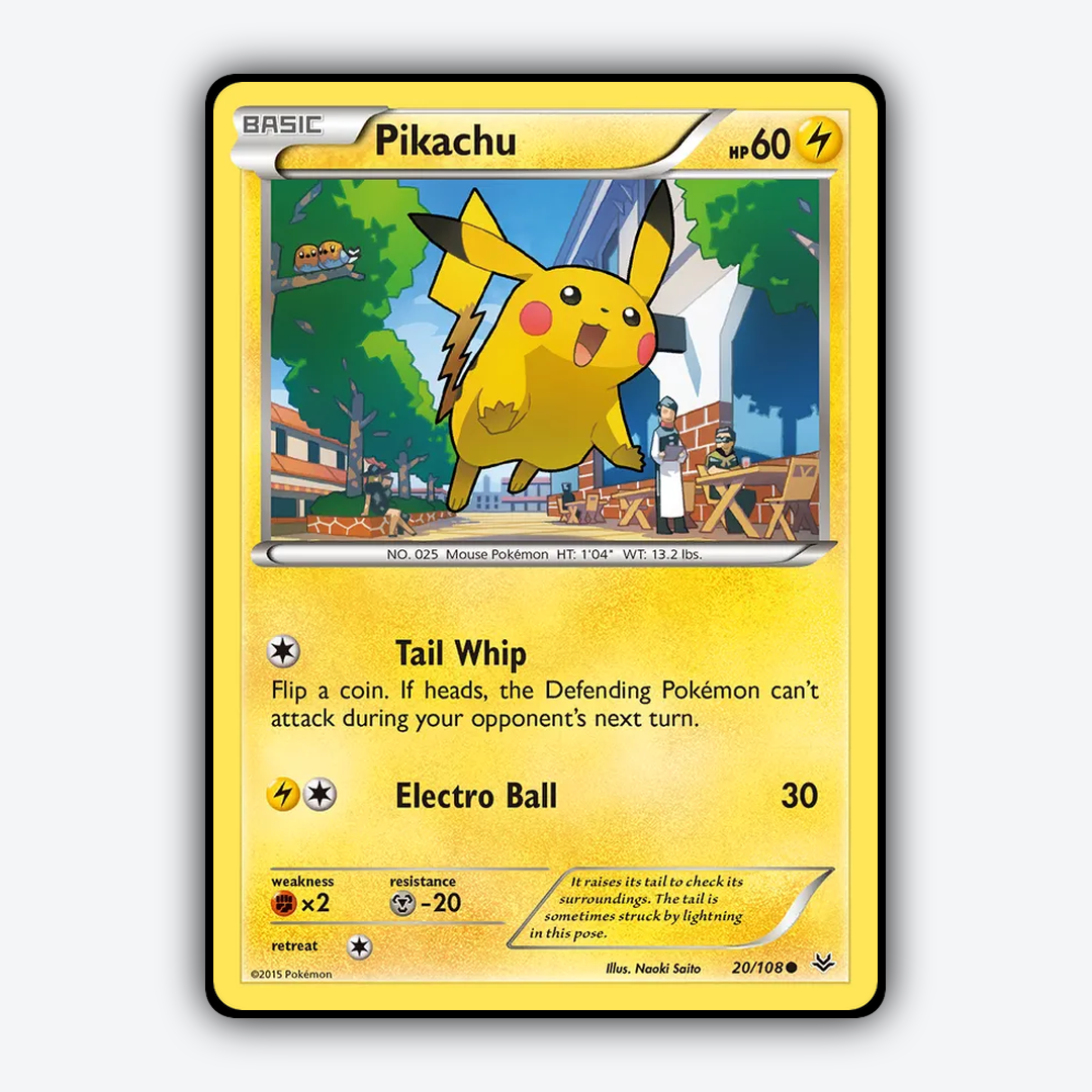 Pikachu 020/108 - Roaring Skies Set - Card Rug