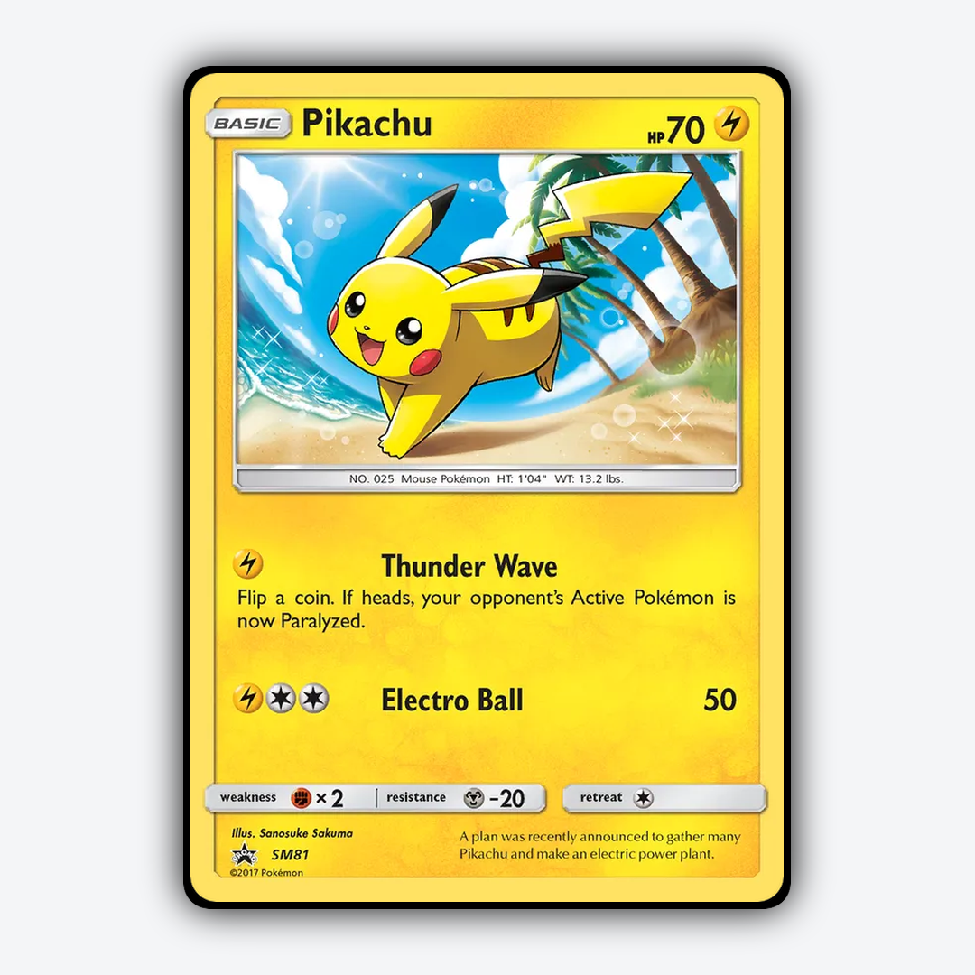 Pikachu #81 - SM Black Star Promos Set - Card Rug