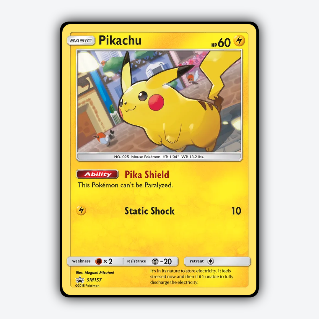 Pikachu #157 - SM Black Star Promos Set - Card Rug