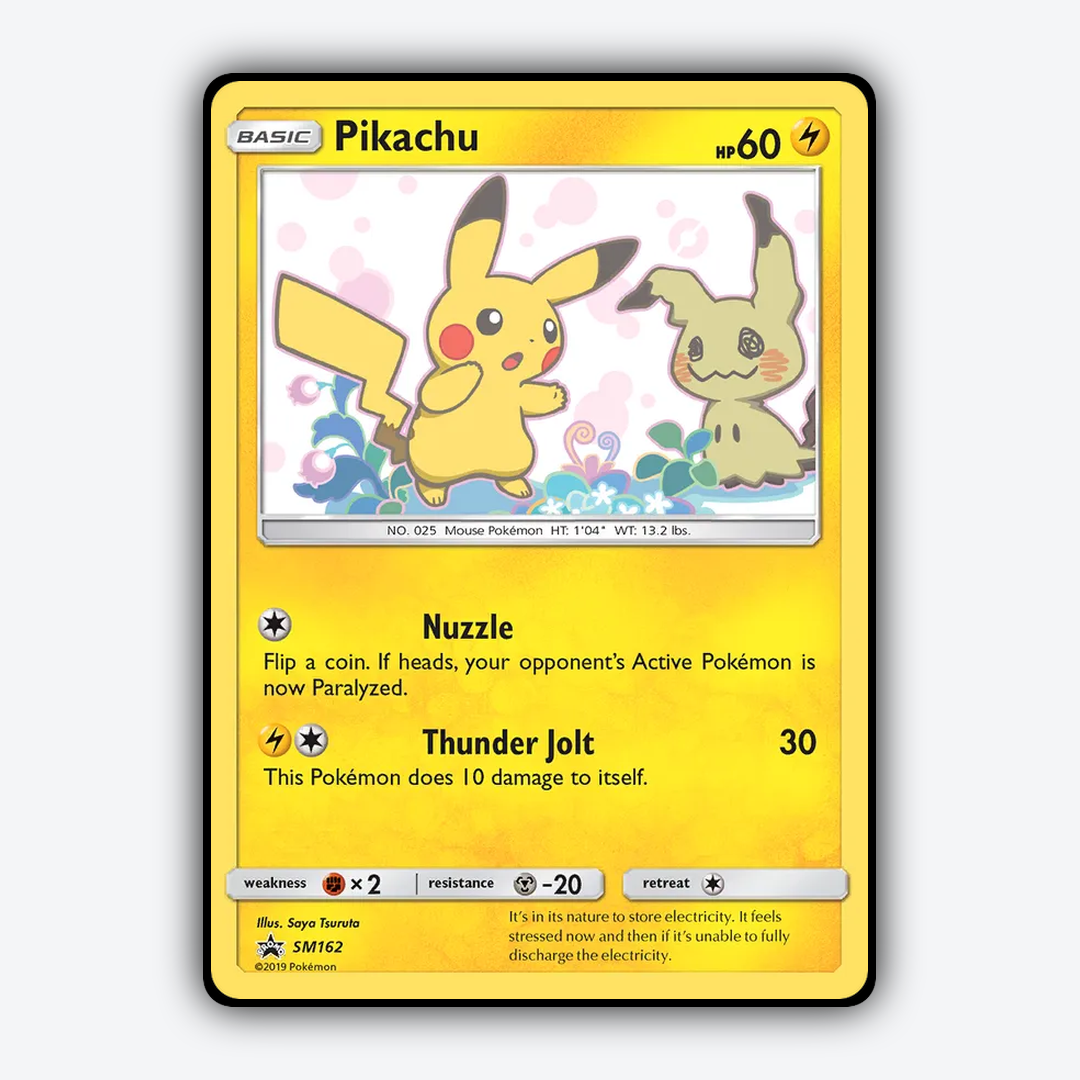 Pikachu #162 - SM Black Star Promos Set - Card Rug