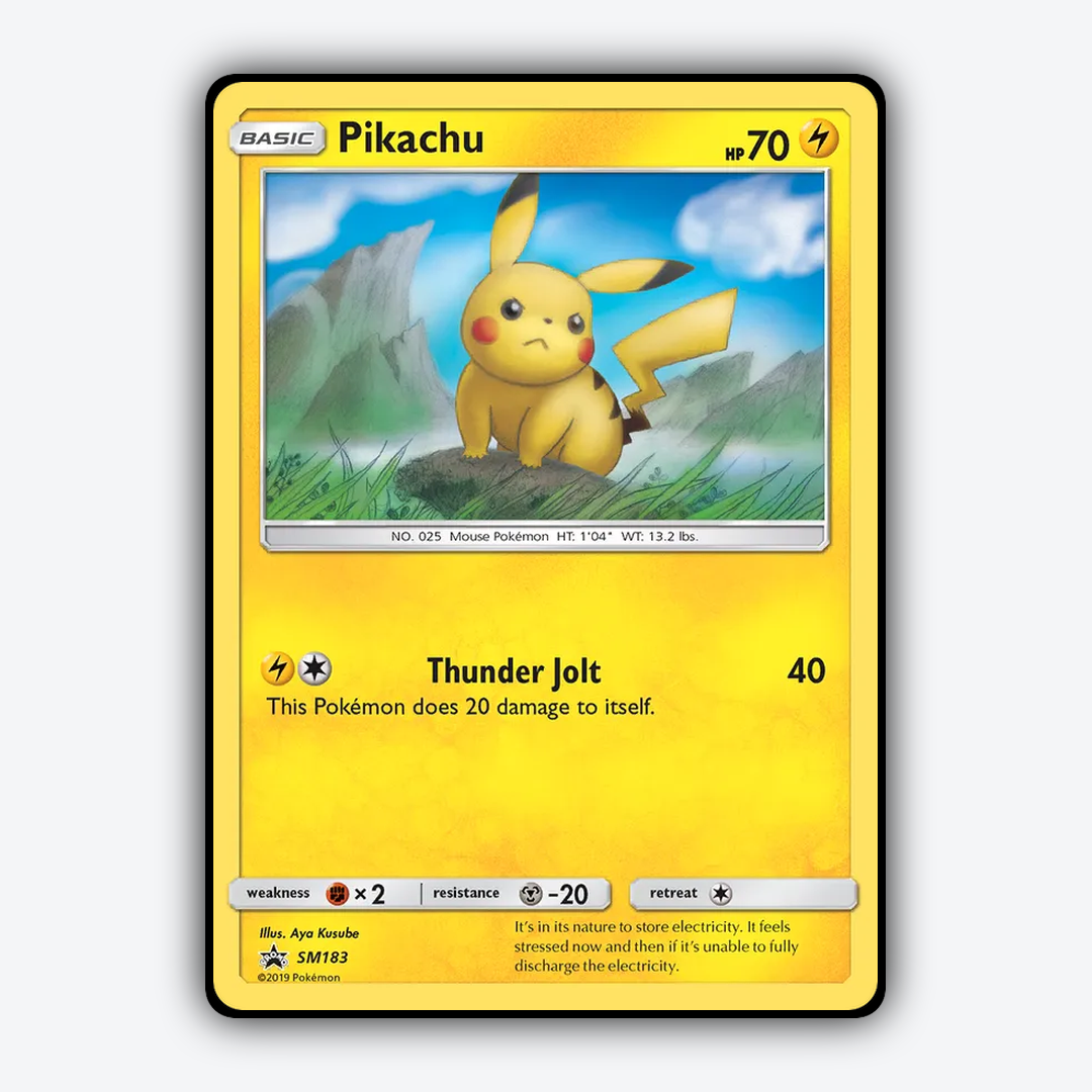 Pikachu #183 - SM Black Star Promos Set - Card Rug