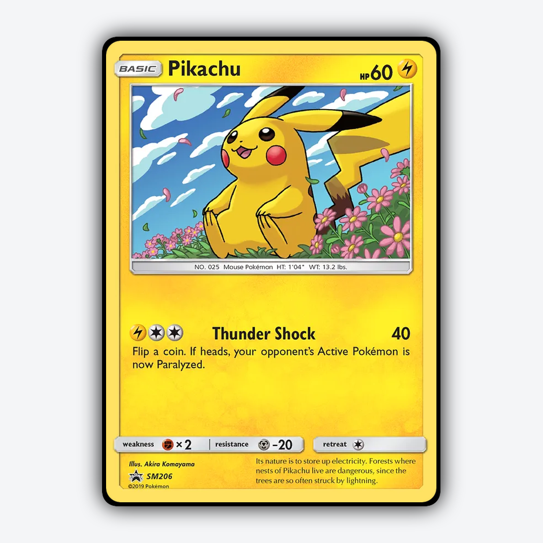 Pikachu #206 - SM Black Star Promos Set - Card Rug