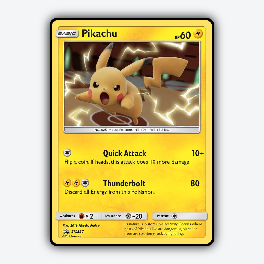 Pikachu #227 - SM Black Star Promos Set - Card Rug