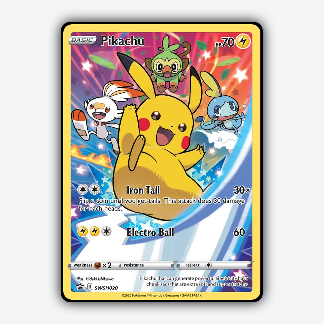 Pikachu #20 - SWSH Black Star Promos Set - Card Rug