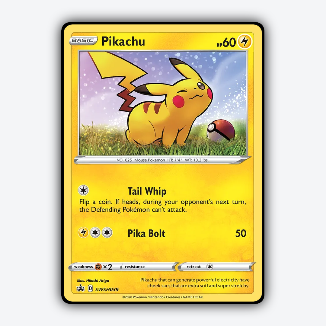 Pikachu #39 - SWSH Black Star Promos Set - Card Rug