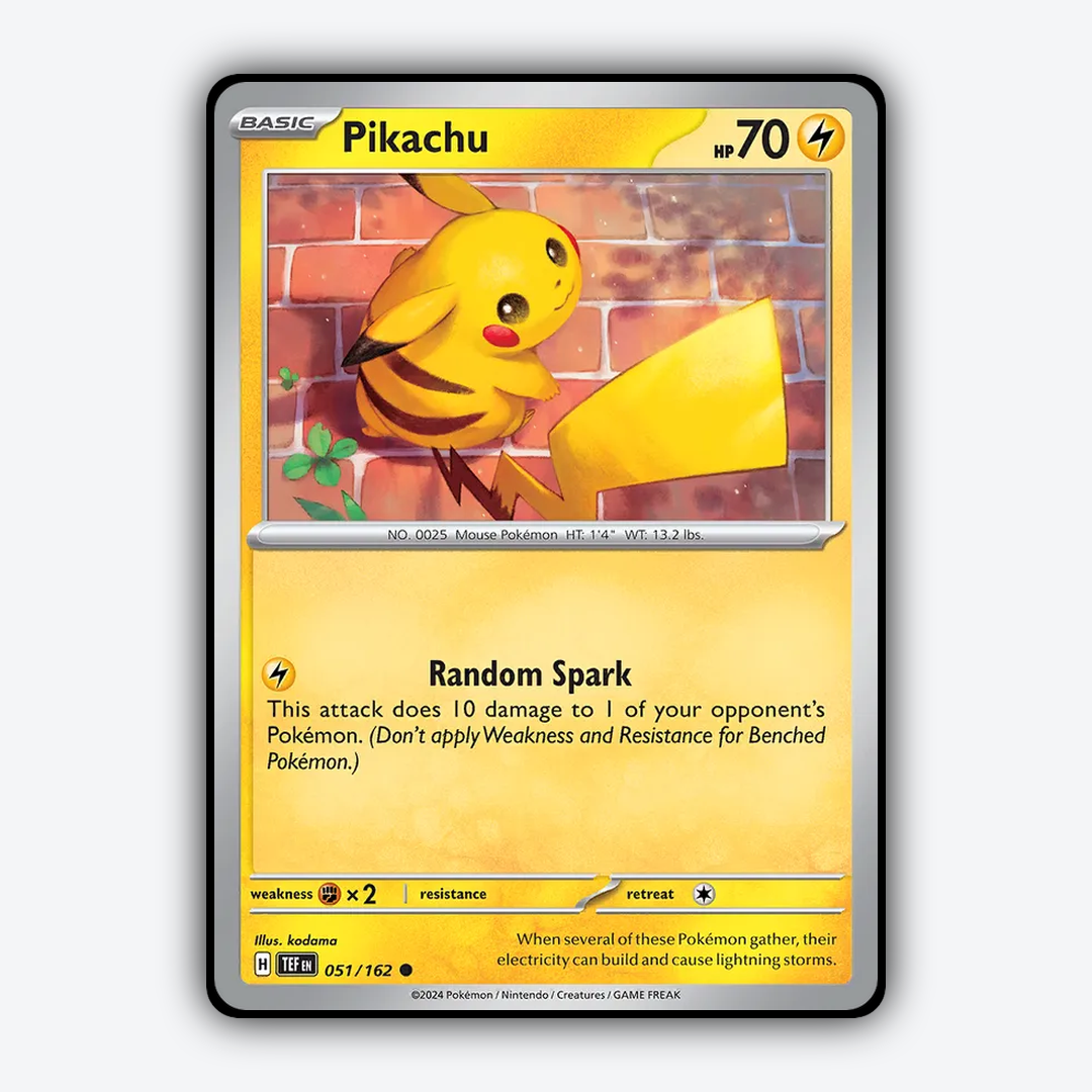 Pikachu 051/162 - Temporal Forces Set - Card Rug
