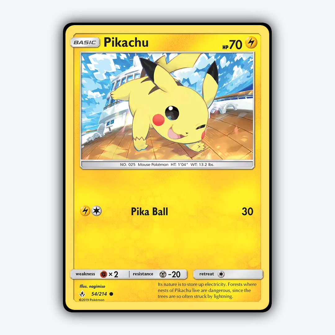 Pikachu 054/214 - Unbroken Bonds Set - Card Rug