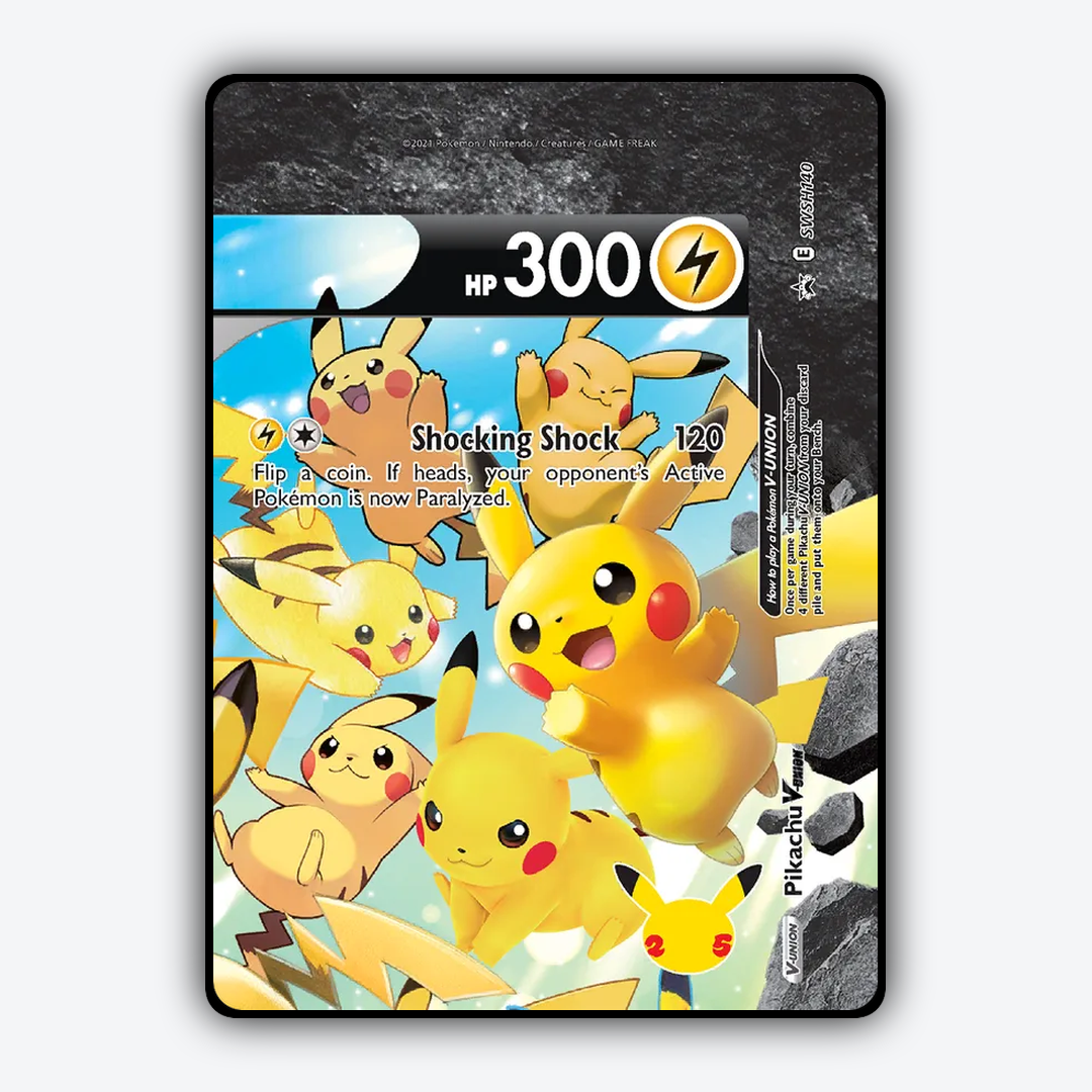Pikachu V-UNION #140 - SWSH Black Star Promos Set - Card Rug