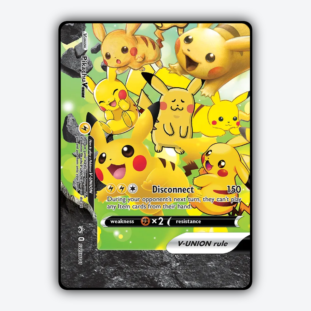 Pikachu V-UNION #141 - SWSH Black Star Promos Set - Card Rug