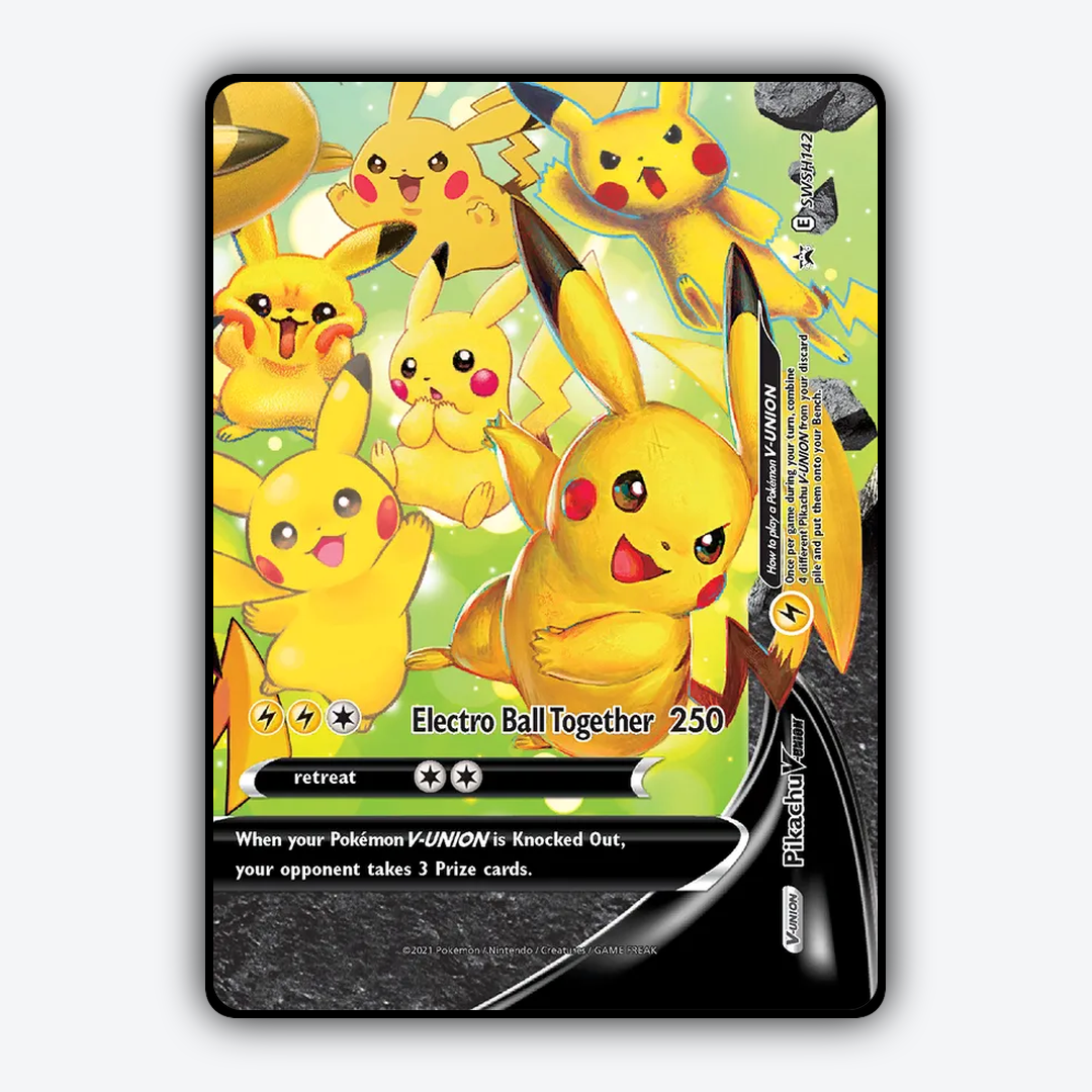 Pikachu V-UNION #142 - SWSH Black Star Promos Set - Card Rug