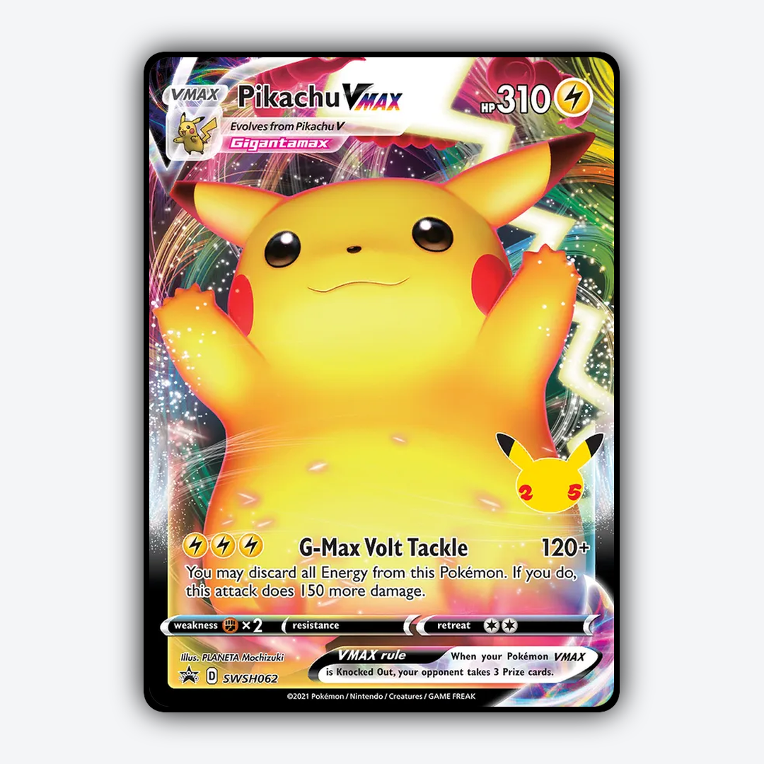 Pikachu VMAX #62 - SWSH Black Star Promos Set - Card Rug