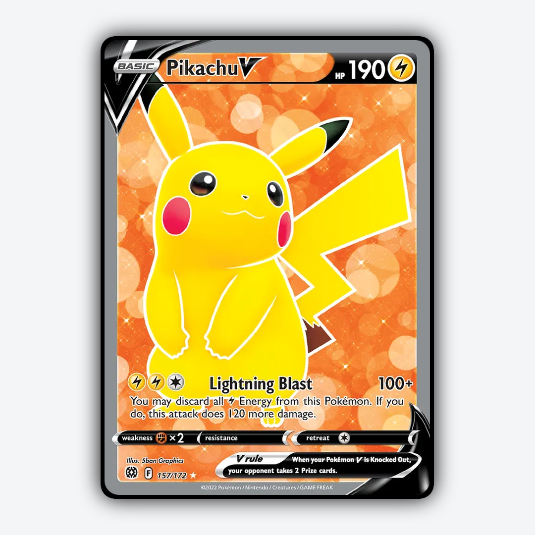 Pikachu V 157/172 - Brilliant Stars Set - Card Rug