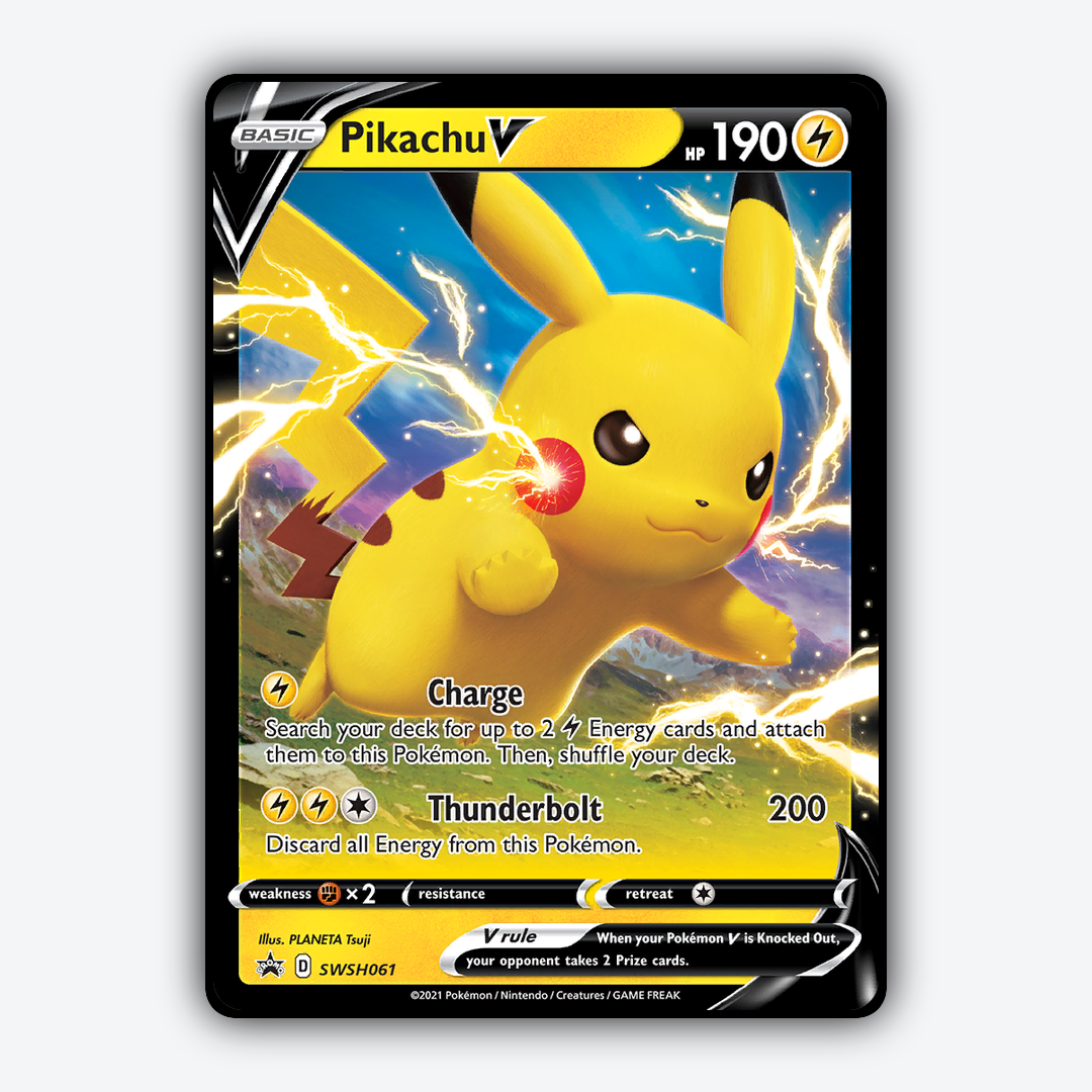 Pikachu V #61 - SWSH Black Star Promos Set - Card Rug