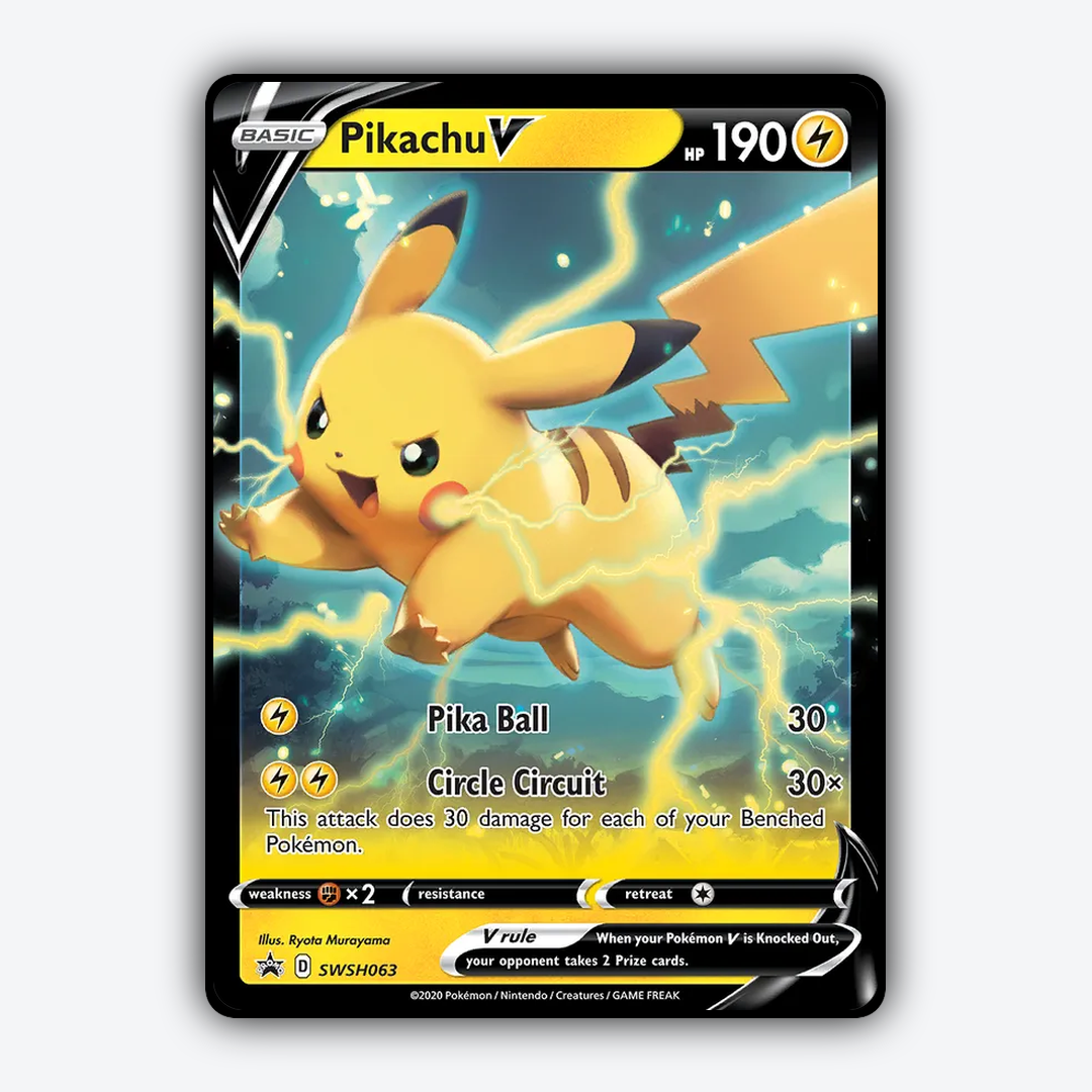 Pikachu V #63 - SWSH Black Star Promos Set - Card Rug