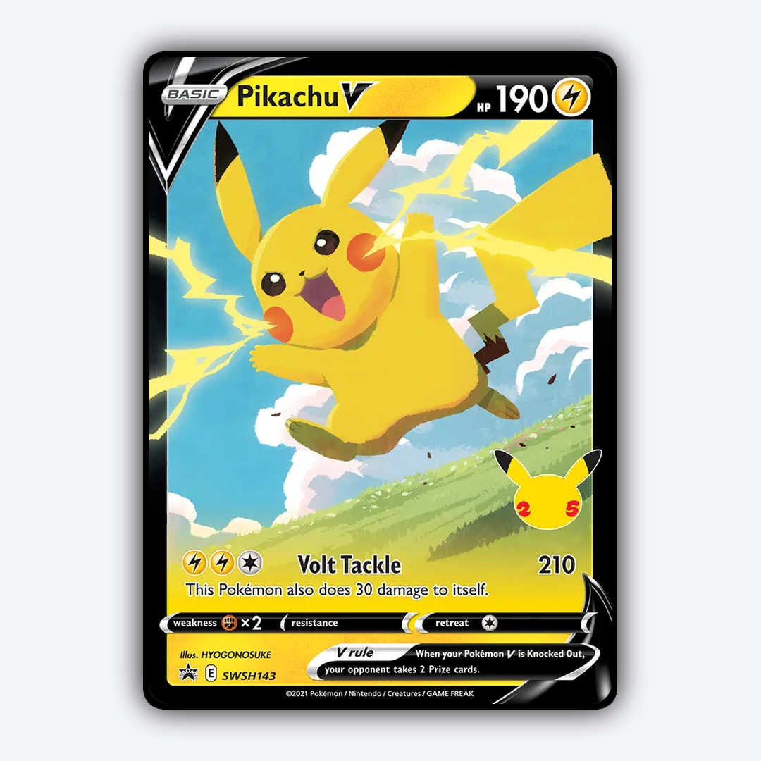 Pikachu V #143 - SWSH Black Star Promos Set - Card Rug