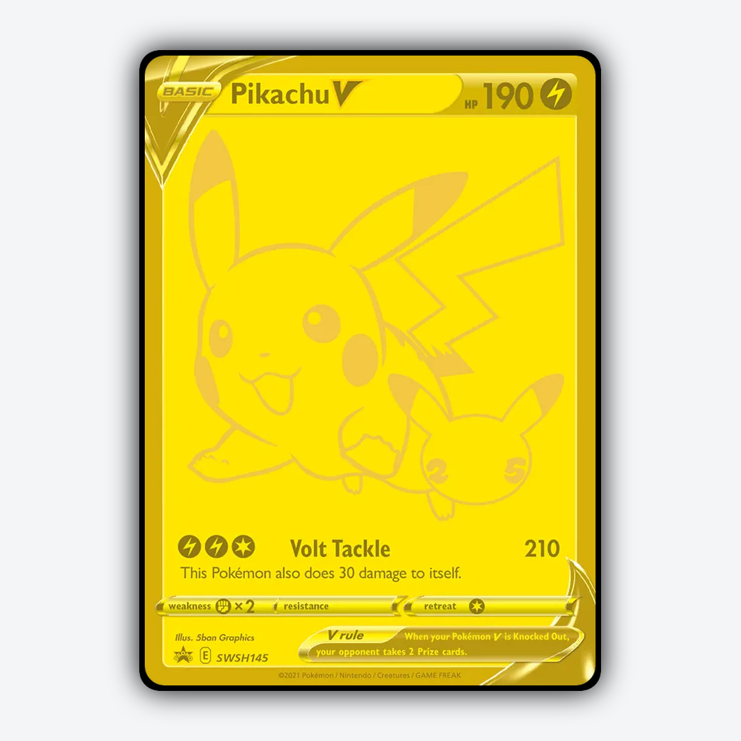 Pikachu V #145 - SWSH Black Star Promos Set - Card Rug