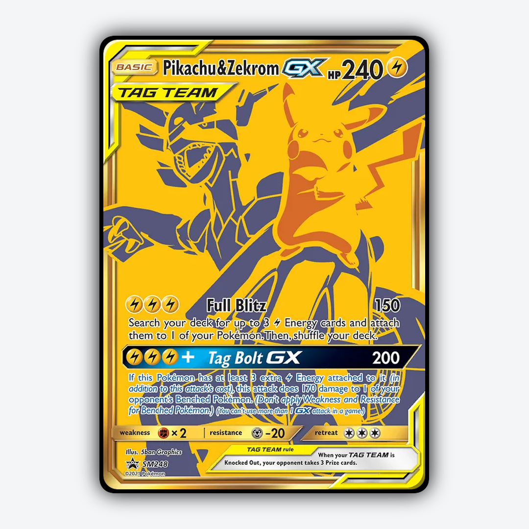 Pikachu & Zekrom-GX #248 - SM Black Star Promos Set - Card Rug
