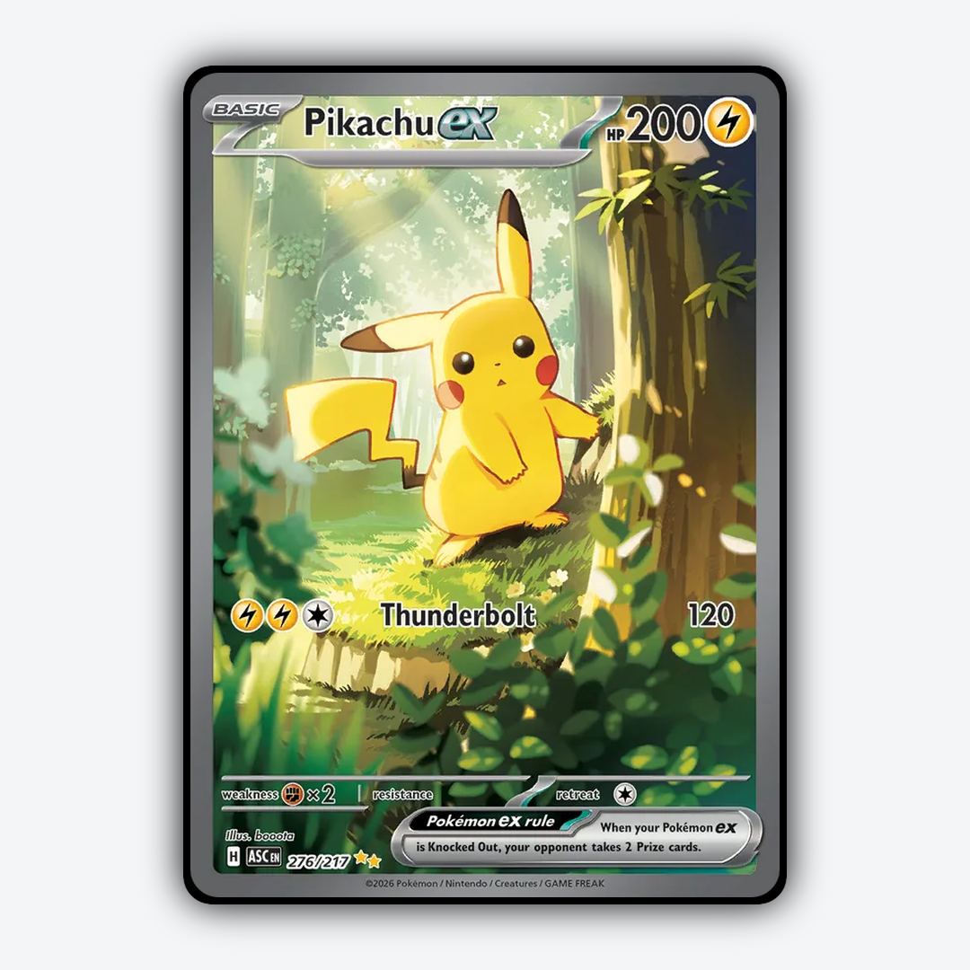 Pikachu ex 276/217 - Ascended Heroes Set - Card Rug