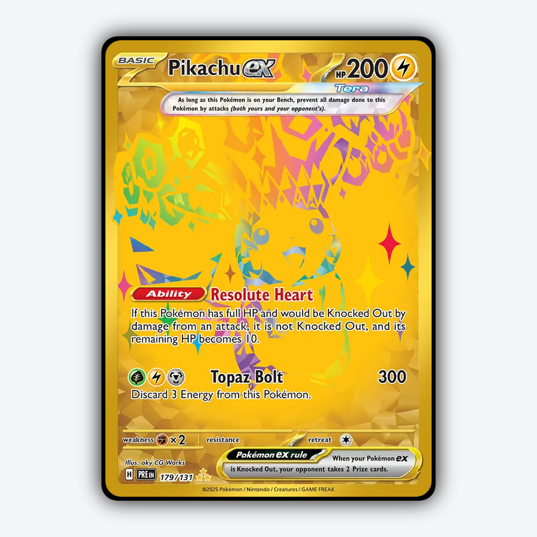 Pikachu ex #179 - Prismatic Evolutions Set - Card Rug