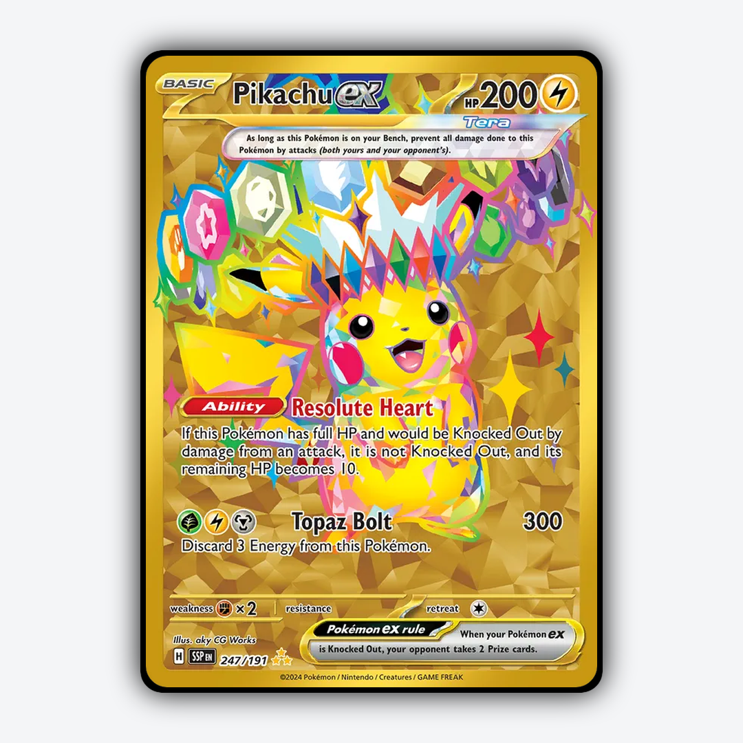 Pikachu ex #247 - Surging Sparks Set - Card Rug