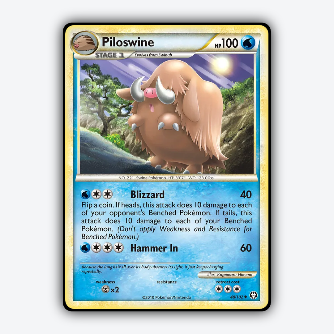 Piloswine 048/102 - HS—Triumphant Set - Card Rug