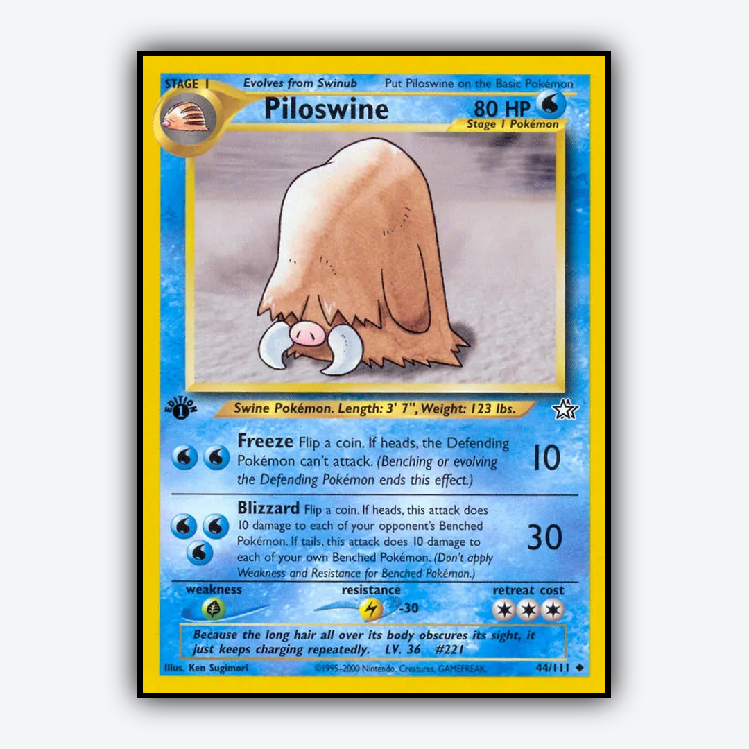 Piloswine 044/111 - Neo Genesis Set - Card Rug