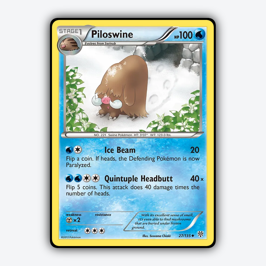 Piloswine 027/135 - Plasma Storm Set - Card Rug