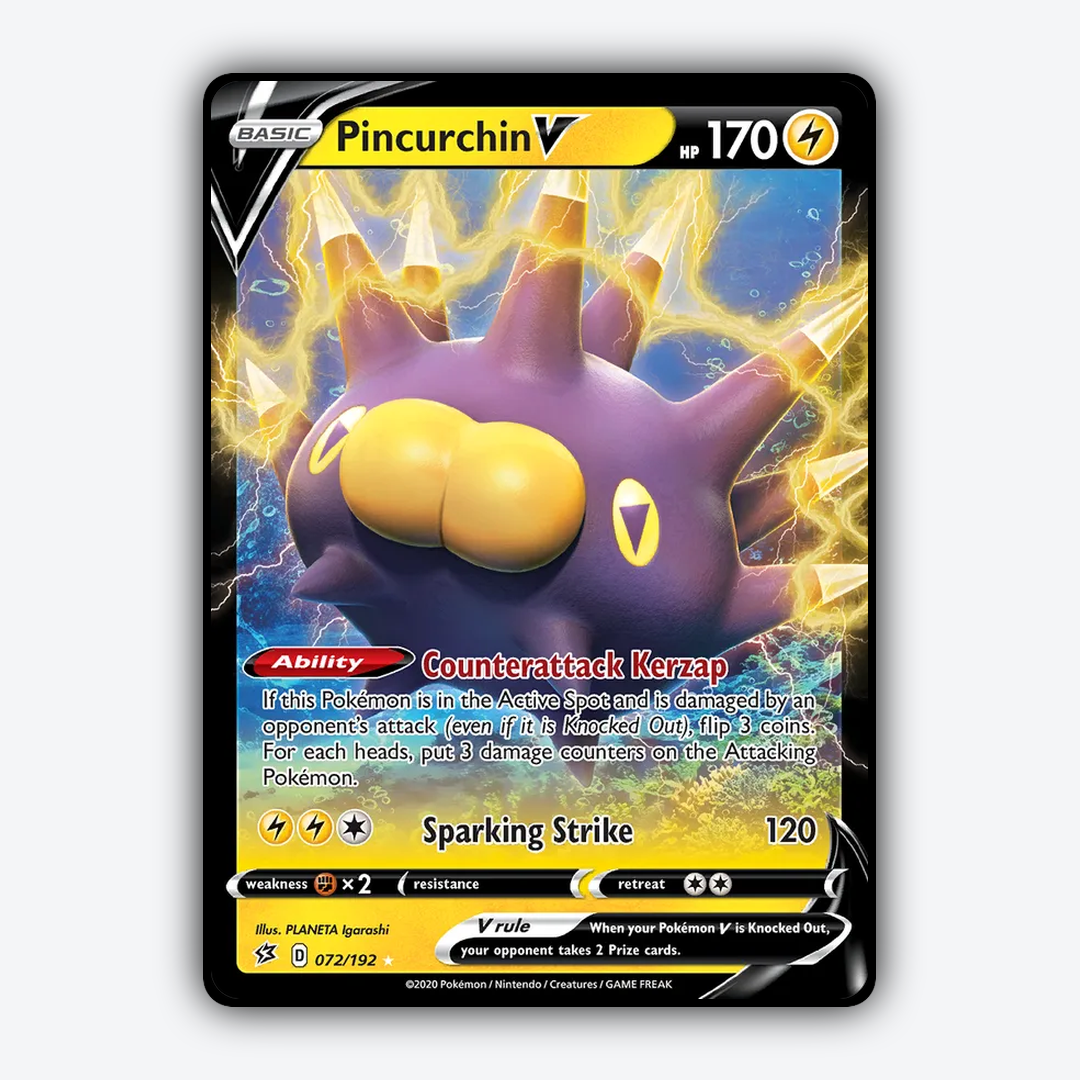 Pincurchin V 072/192 - Rebel Clash Set - Card Rug