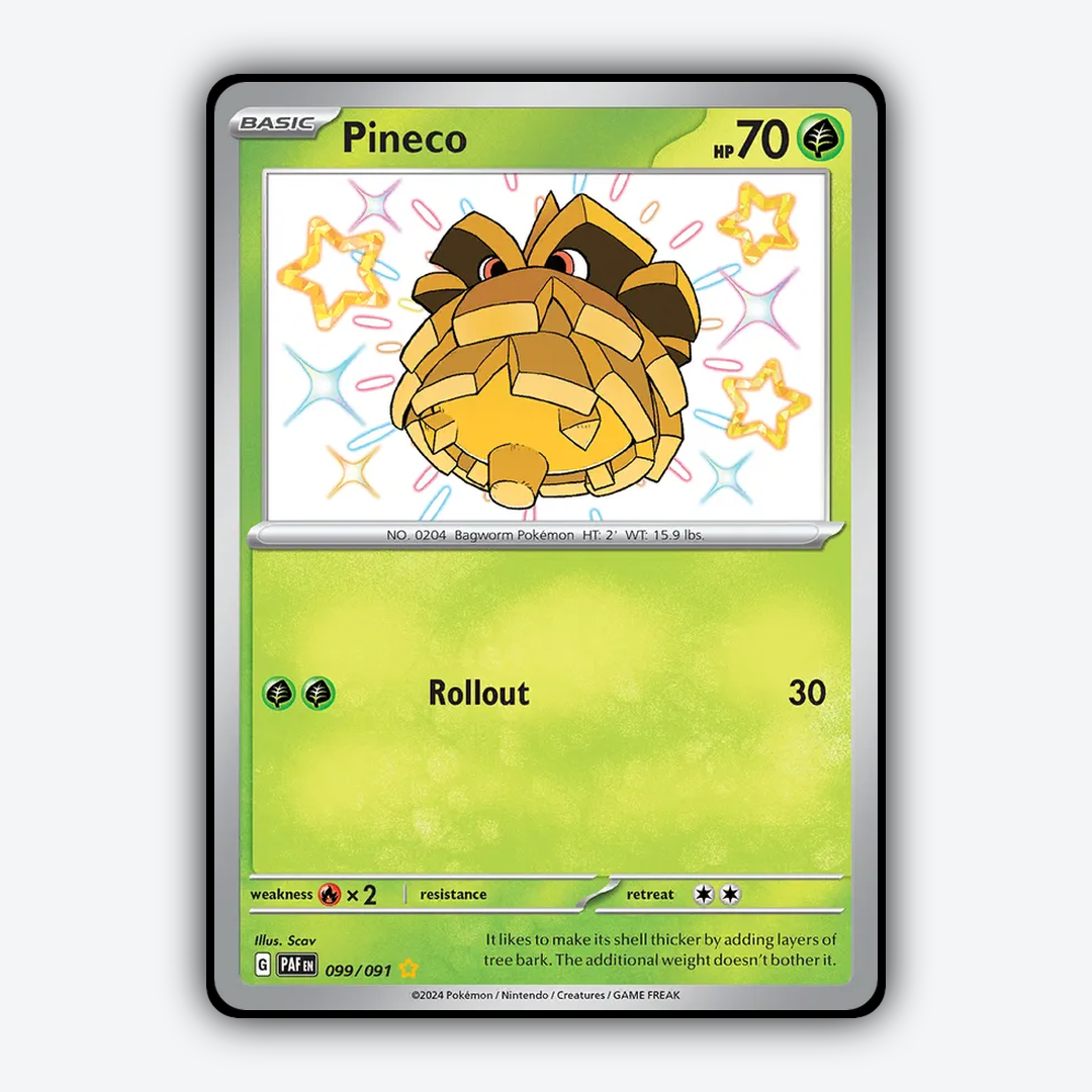 Pineco #99 - Paldean Fates Set - Card Rug